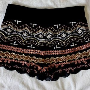 Sequined shorts